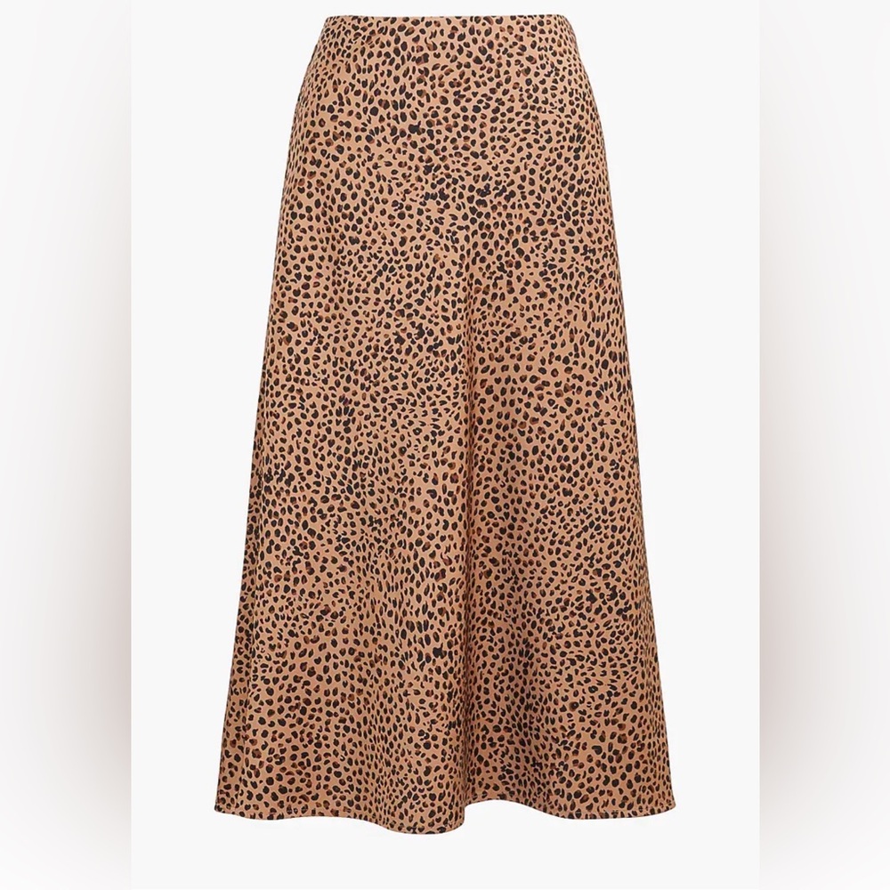 J. Crew Leopard Print Bias Slip Skirt